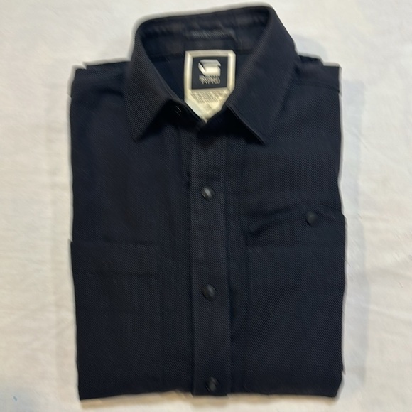 G-Star Raw Correct Navy Blue Long Sleeve Shirt Small - Picture 14 of 14
